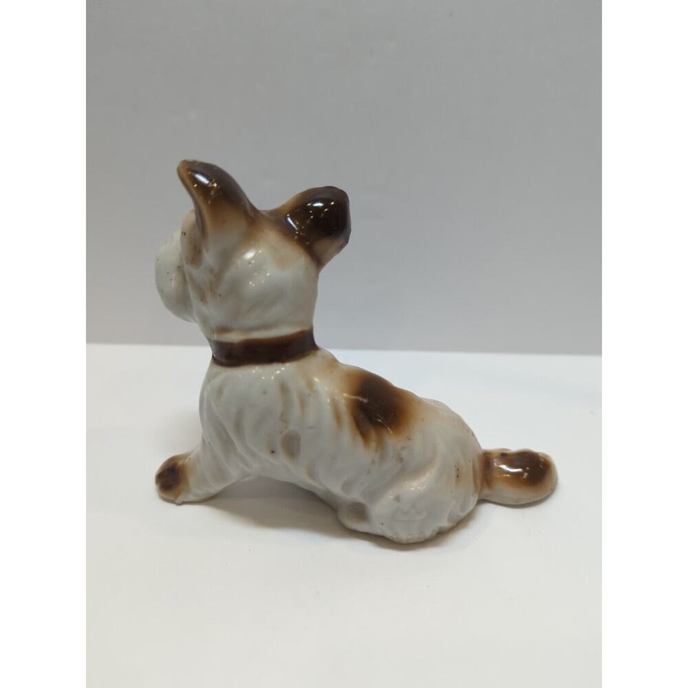 Porcelain Terrier Vintage Made In Japan Brown And White - Picture 4 of 6